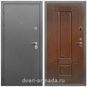 Входные двери МДФ для офиса, Дверь входная Армада Оптима Антик серебро / МДФ 16 мм ФЛ-2 Мореная береза