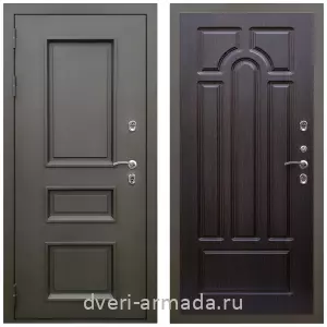 Большие входные двери, Дверь входная уличная в дом Армада Фаренгейт / МДФ 6 мм ФЛ-58 Венге для загородного дома