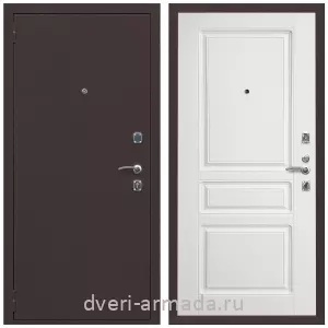 Взломостойкие входные двери, Дверь входная Армада Комфорт Антик медь / МДФ 16 мм ФЛ-243 Белый матовый