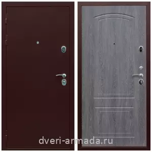 Взломостойкие входные двери, Дверь входная Армада Люкс Антик медь / МДФ 6 мм ФЛ-138 Дуб Филадельфия графит с шумоизоляцией с МДФ панелями