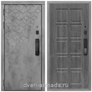 Входные двери Экстра, Дверь входная Армада Квадро МДФ 16 мм Kaadas K9 / МДФ 10 мм ФЛ-38 Дуб Филадельфия графит