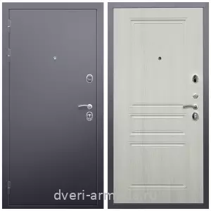 Входные двери на заказ, Недорогая дверь входная в квартиру Армада Люкс Антик серебро / МДФ 6 мм ФЛ-243 Лиственница беж