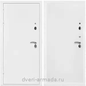 Светлые входные двери, Дверь входная Армада Оптима Белая шагрень / МДФ 10 мм Гладкая Белый матовый