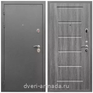 Входные двери Эврика, Дверь входная Армада Оптима Антик серебро / МДФ 16 мм ФЛ-39 Дуб Филадельфия графит