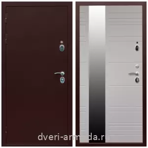 Современные входные двери, Дверь входная железная Армада Люкс Антик медь / МДФ 16 мм ФЛЗ-Сити Белый матовый одностворчатая