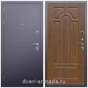 Одностворчатые входные двери, Дверь входная в квартиру Армада Люкс Антик серебро / МДФ 6 мм ФЛ-58 Морёная береза с шумоизоляцией эконом с МДФ панелями