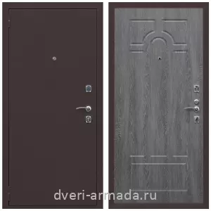 Входные двери Эврика, Дверь входная Армада Комфорт Антик медь / МДФ 6 мм ФЛ-58 Дуб Филадельфия графит