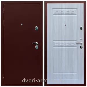 Двери со склада, Дверь входная железная на дачу Армада Люкс Антик медь / МДФ 10 мм ФЛ-242 Сандал белый парадная