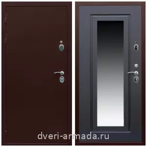 Входные двери с зеркалом и теплоизоляцией, Дверь входная железная Армада Люкс Антик медь / МДФ 16 мм ФЛЗ-120 Венге в квартиру с повышенной прочностью