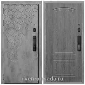 Входные двери Экстра, Дверь входная Армада Квадро МДФ 16 мм Kaadas K9 / МДФ 6 мм ФЛ-138 Дуб Филадельфия графит