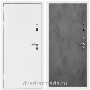 С порошковым напылением, Дверь входная Армада Оптима Белая шагрень / МДФ 10 мм ФЛ-291 Бетон темный