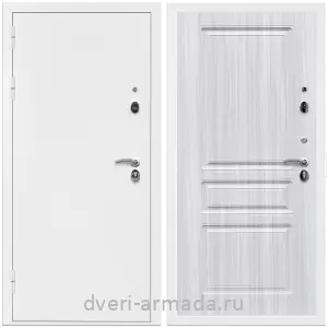 Светлые входные двери, Дверь входная Армада Оптима Белая шагрень / МДФ 16 мм ФЛ-243 Сандал белый