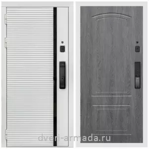 Входные двери Экстра, Умная входная смарт-дверь Армада Каскад WHITE Kaadas K9 / МДФ 6 мм ФЛ-138 Дуб Филадельфия графит