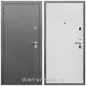 Входные двери на заказ, Дверь входная Армада Оптима Антик серебро / МДФ 10 мм Гладкая Белый матовый