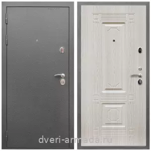 Входные двери Эврика, Дверь входная Армада Оптима Антик серебро / МДФ 16 мм ФЛ-2 Дуб белёный